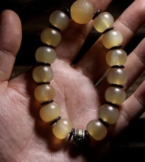 Natural goat horn beads bracelet - 图片 2