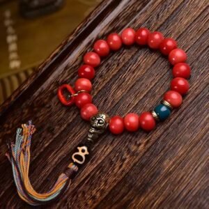 Natural bloody camel bone bracelet fidelity red bone