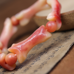 Natural camel bone blood material phalangeal bracelet.