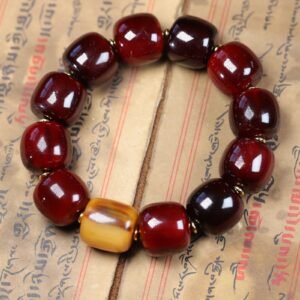 Buddhist blood mountain tortoise shell barrel bracelet