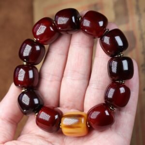 Buddhist blood mountain tortoise shell barrel bracelet - 图片 3