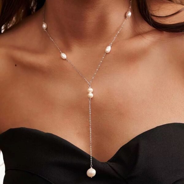 Pure silver collarbone necklace