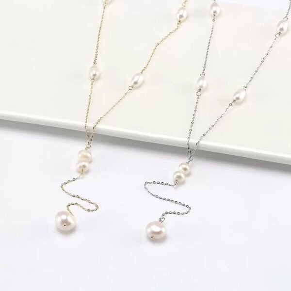 Pure silver collarbone necklace - 图片 2