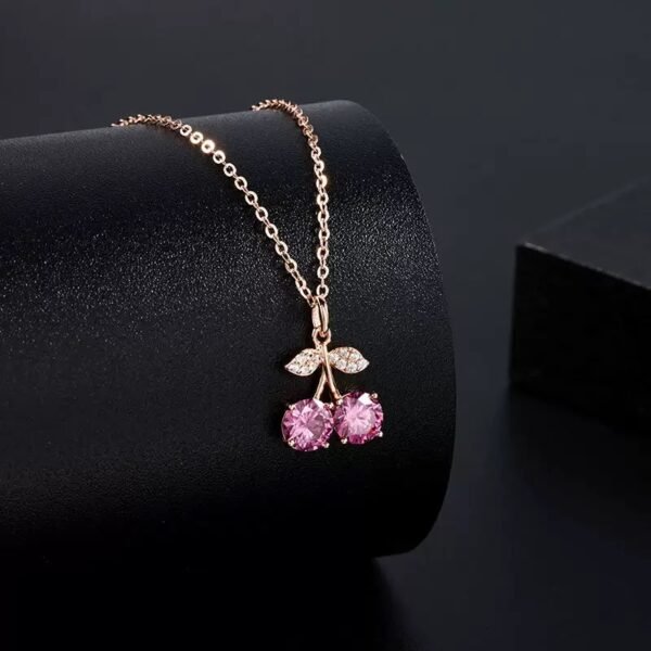 Sterling silver sweet cherry pendant - 图片 3