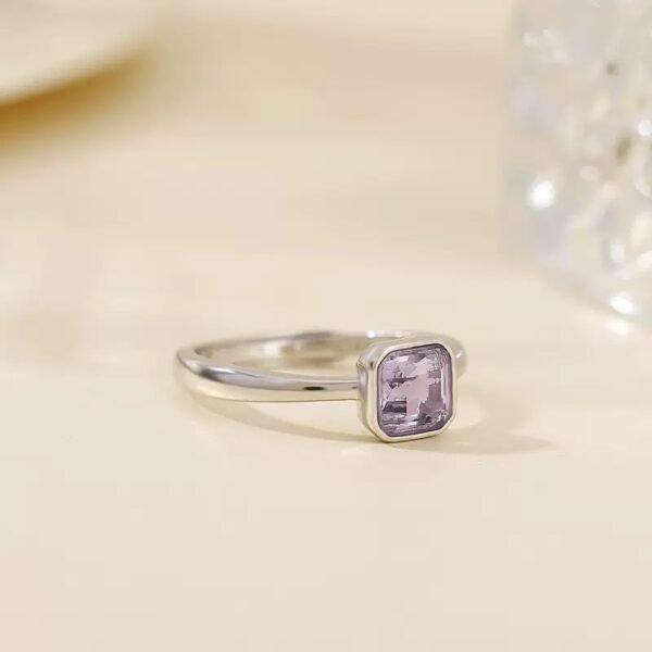 Natural amethyst sterling silver ring - 图片 2