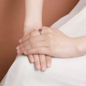 Sterling silver agate ring