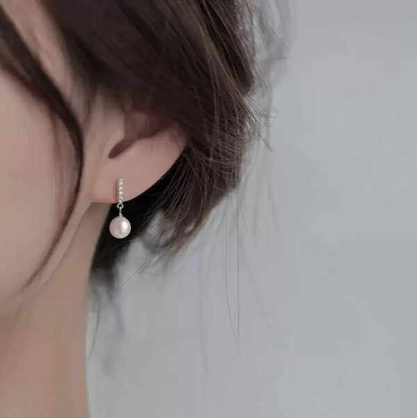 Sterling silver pearl French earrings - 图片 2
