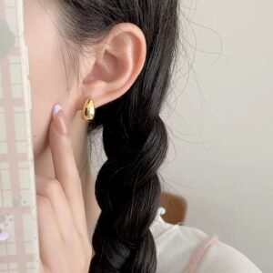Sterling silver peas drop earrings