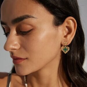 Cross love earrings
