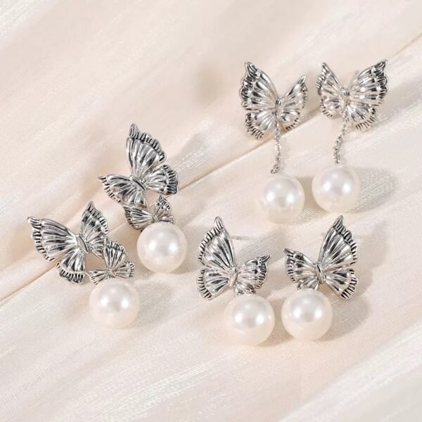 Sterling silver pearl earrings - 图片 3