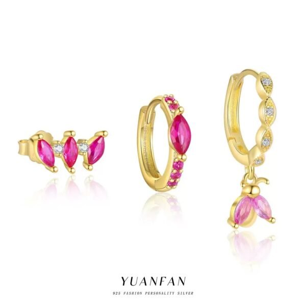 Sterling silver gemstone earrings - 图片 2